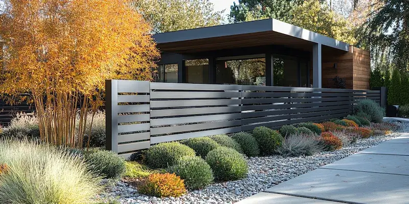 Moderne Metallzäune aus Polen